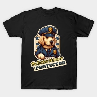 Golden Retriever Police 2 T-Shirt